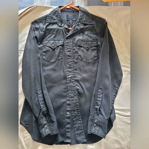 Ralph Lauren Dungaress XS Black Western shirt